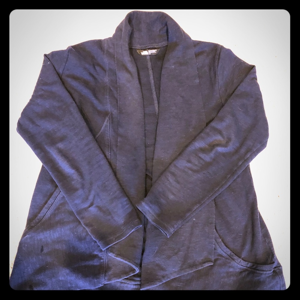 The North Face navy blue cardigan with pockets